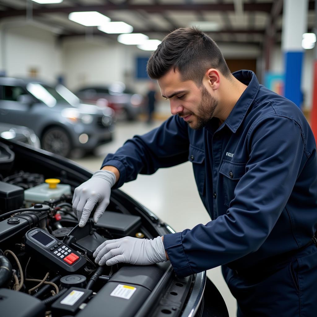 Car repair at A to Z Auto Service in Chicago