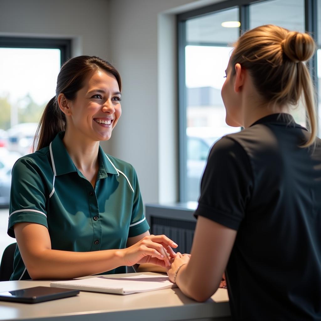 Friendly Customer Service Representative at an Alloa Garage