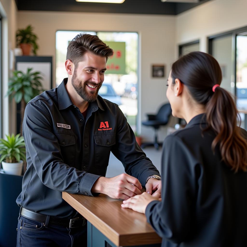 Friendly customer service representative at A1 Auto and Truck Services Murrieta