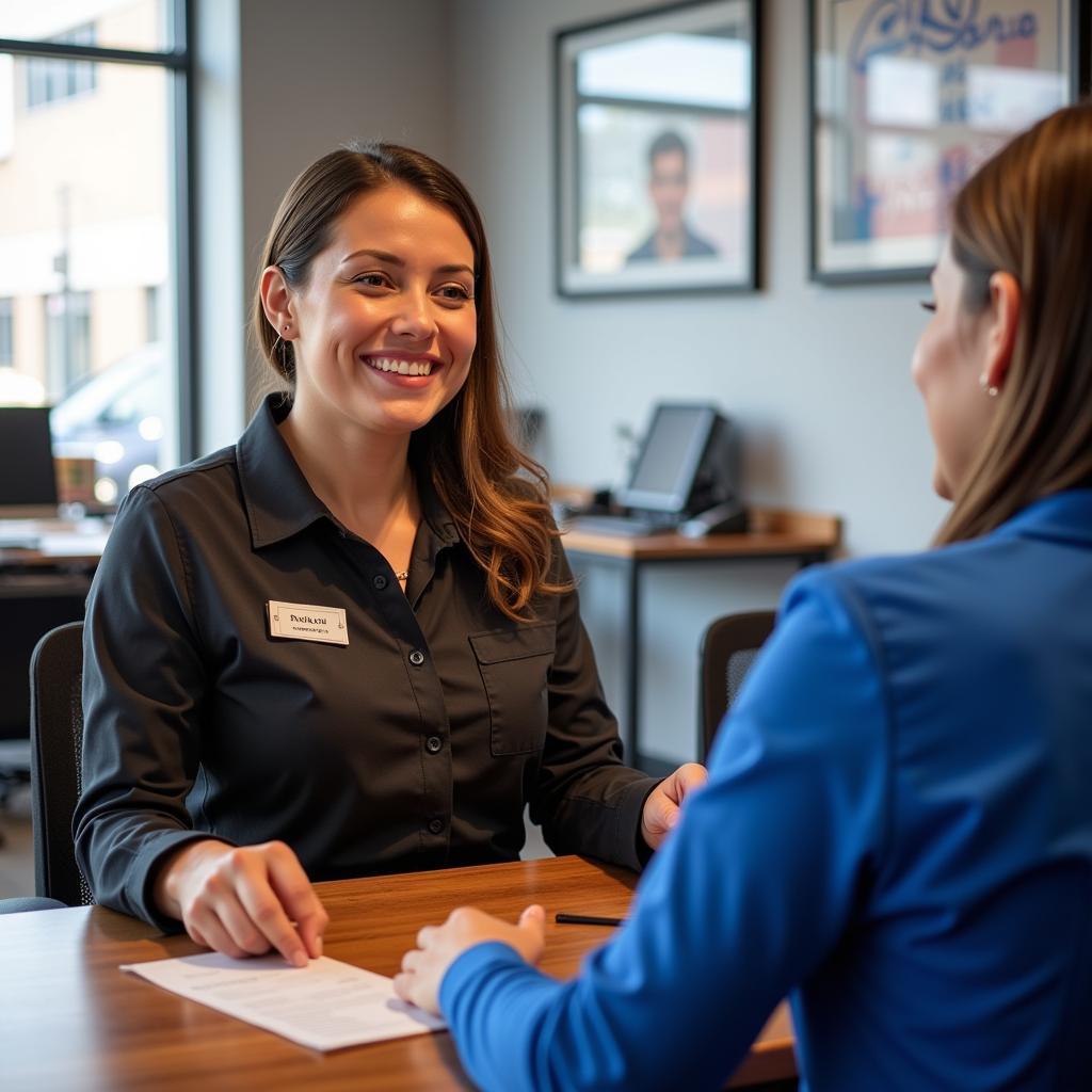 Friendly customer service representative at AAA Auto Service Center Annapolis