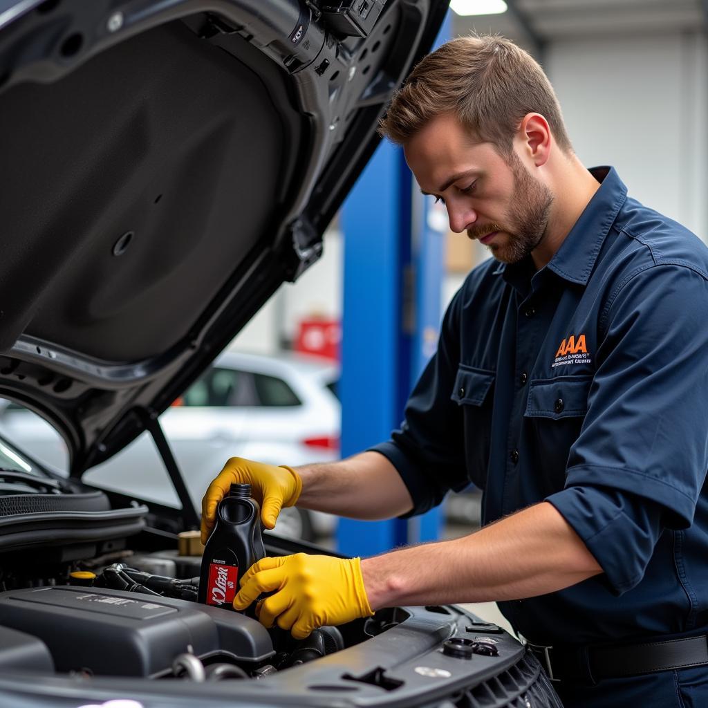 Routine maintenance at AAA Auto Service Wheaton