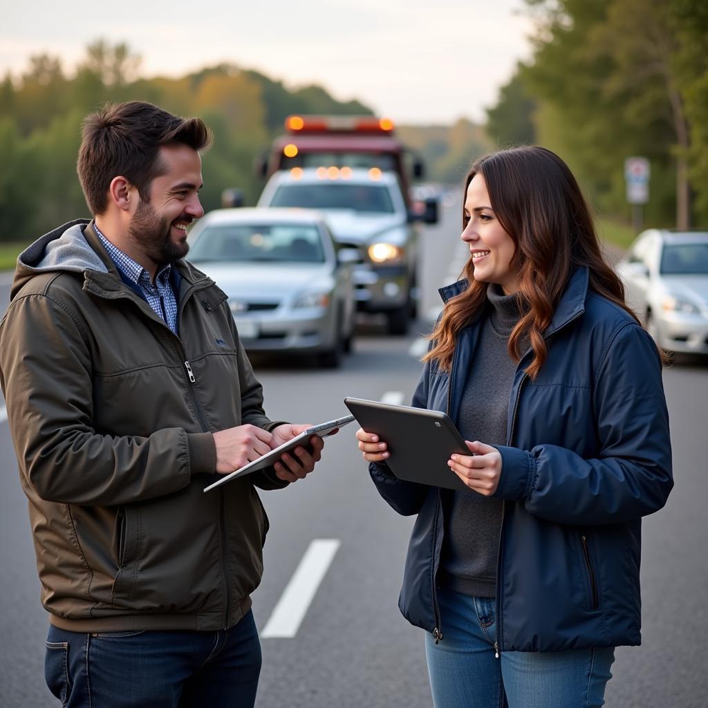 AAA Roadside Assistance Customer Advocate Helping Stranded Motorist