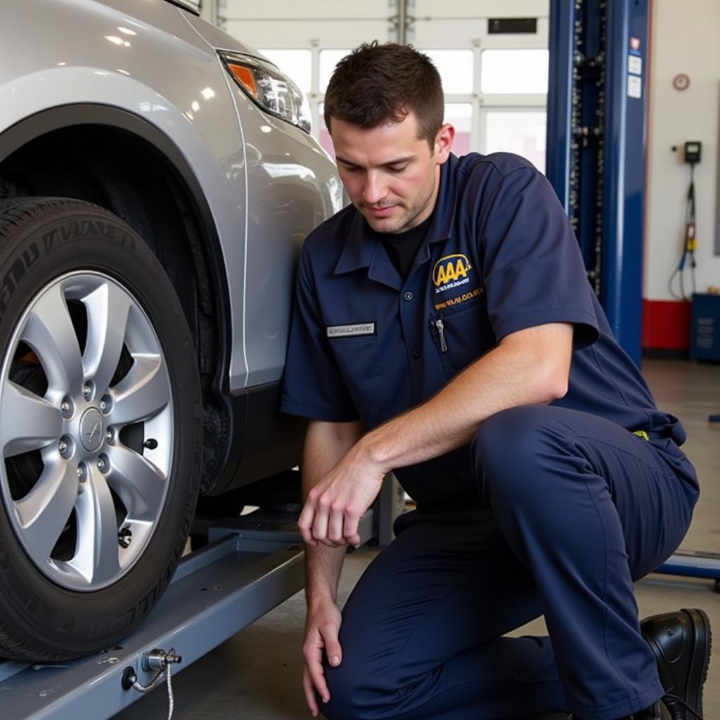 AAA Tire and Auto Service Troy Technician Working