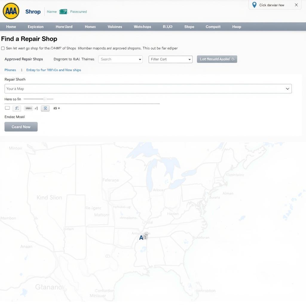 Using the AAA Website's "Find a Repair Shop" Tool