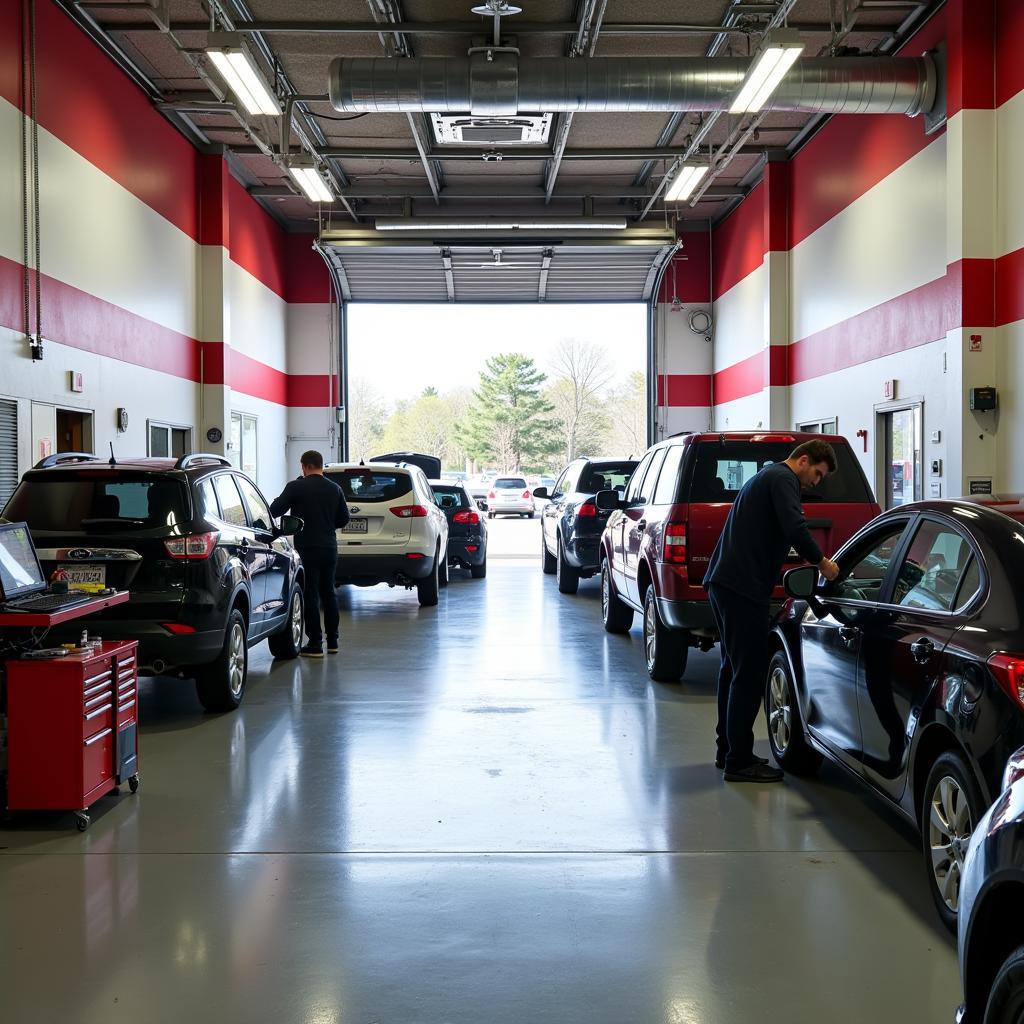 Service Bay at abc auto sales in New Castle