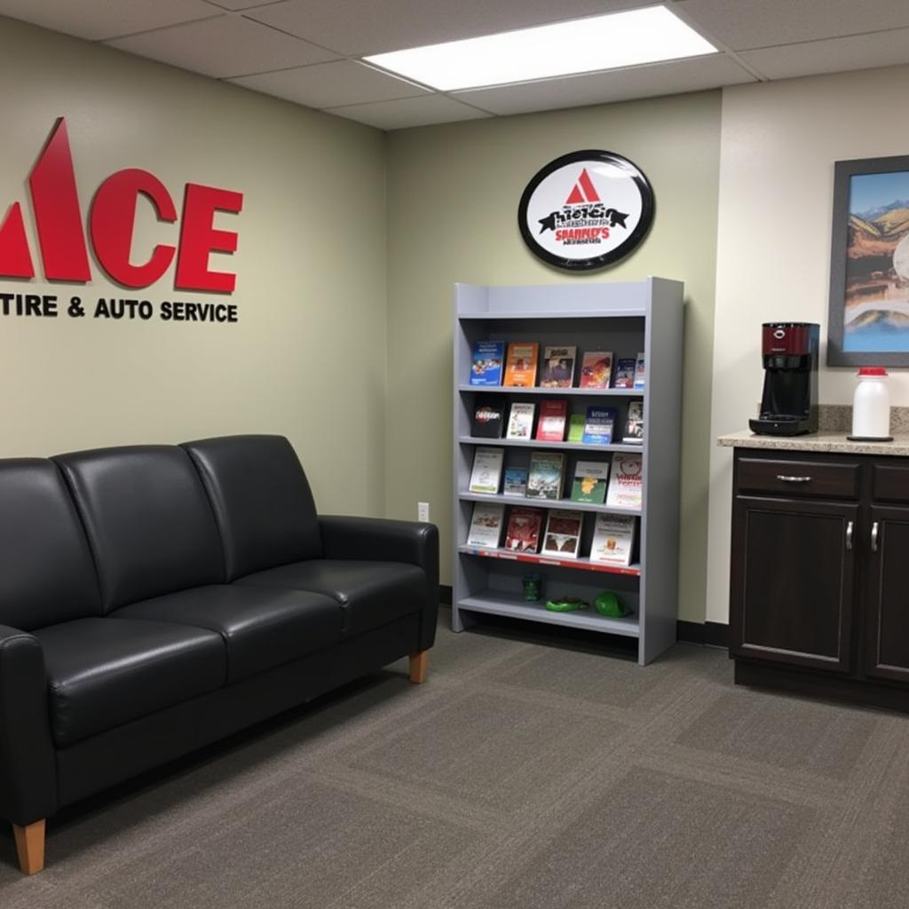 Comfortable Customer Waiting Area at Ace Tire & Auto Service Waterville ME