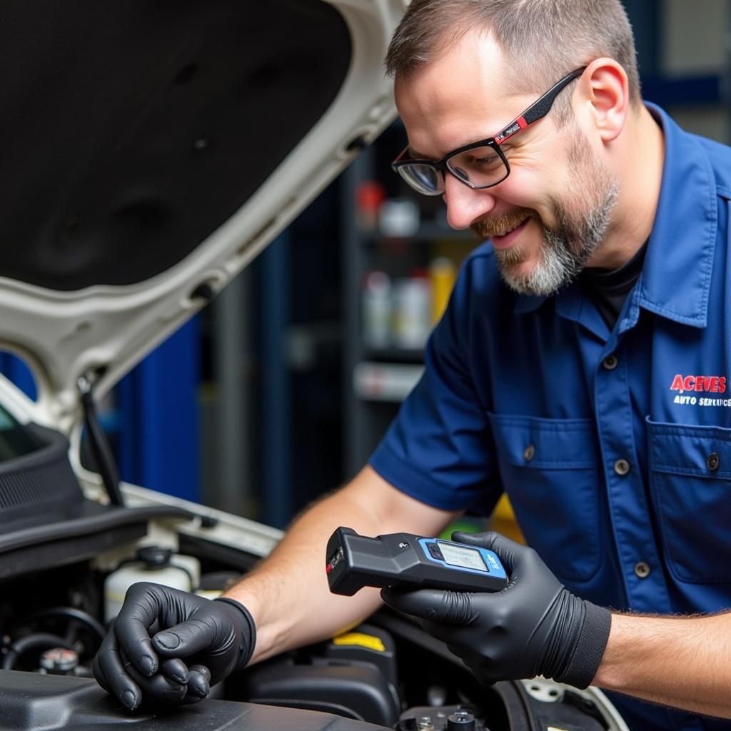 Aceves Auto Services Certified Technician at Work