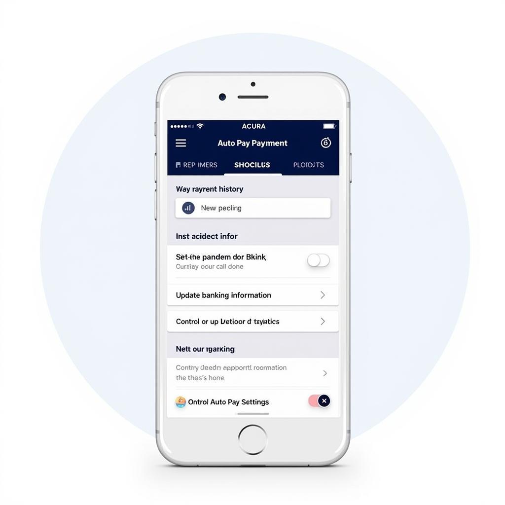 Acura Financial Services Auto Pay Mobile App