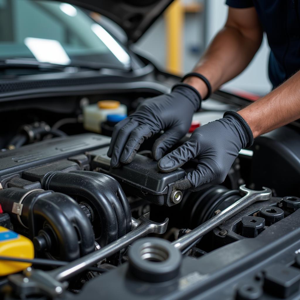 Mechanic Working on a Car in Camperdown