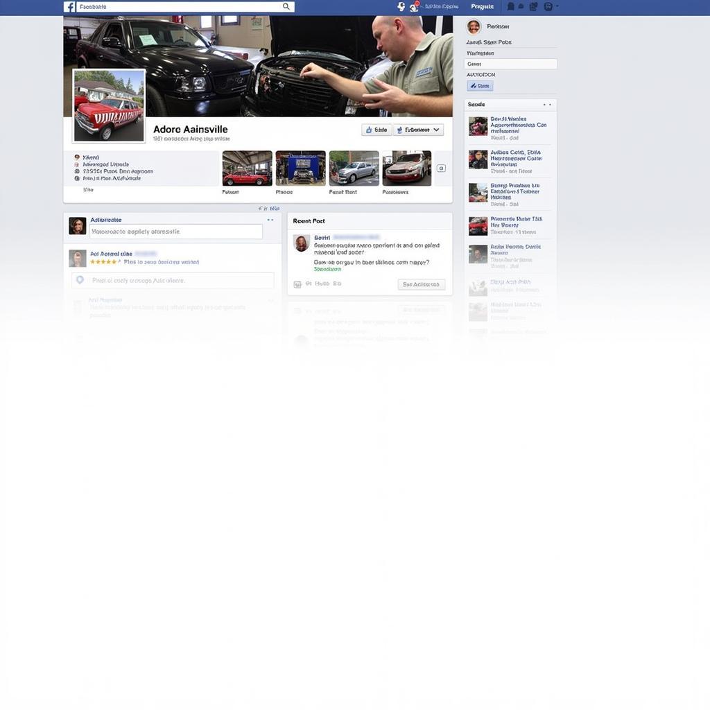 Adairsville Auto Repair Facebook Page Example