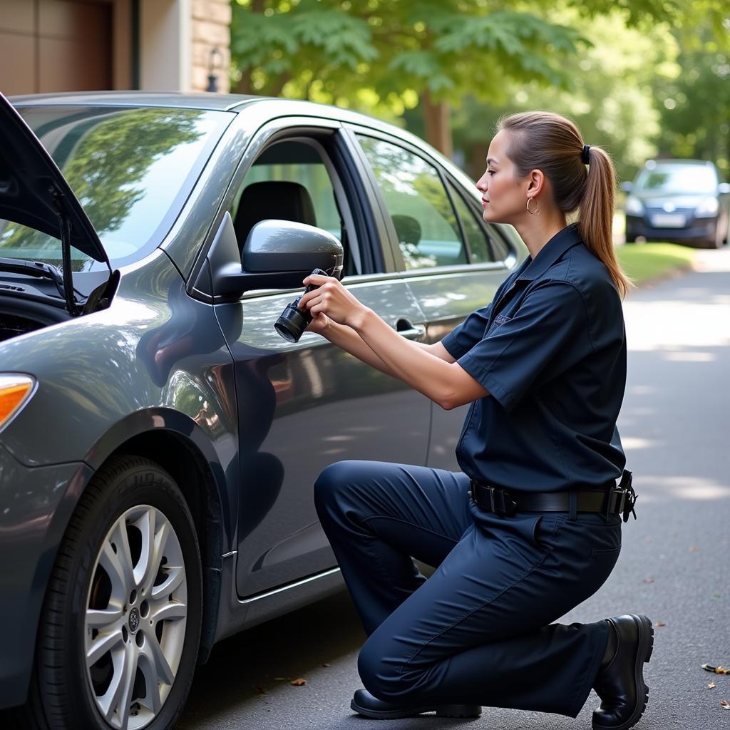 Adelaide Mobile Auto Air Conditioning Repair Technician Working Onsite