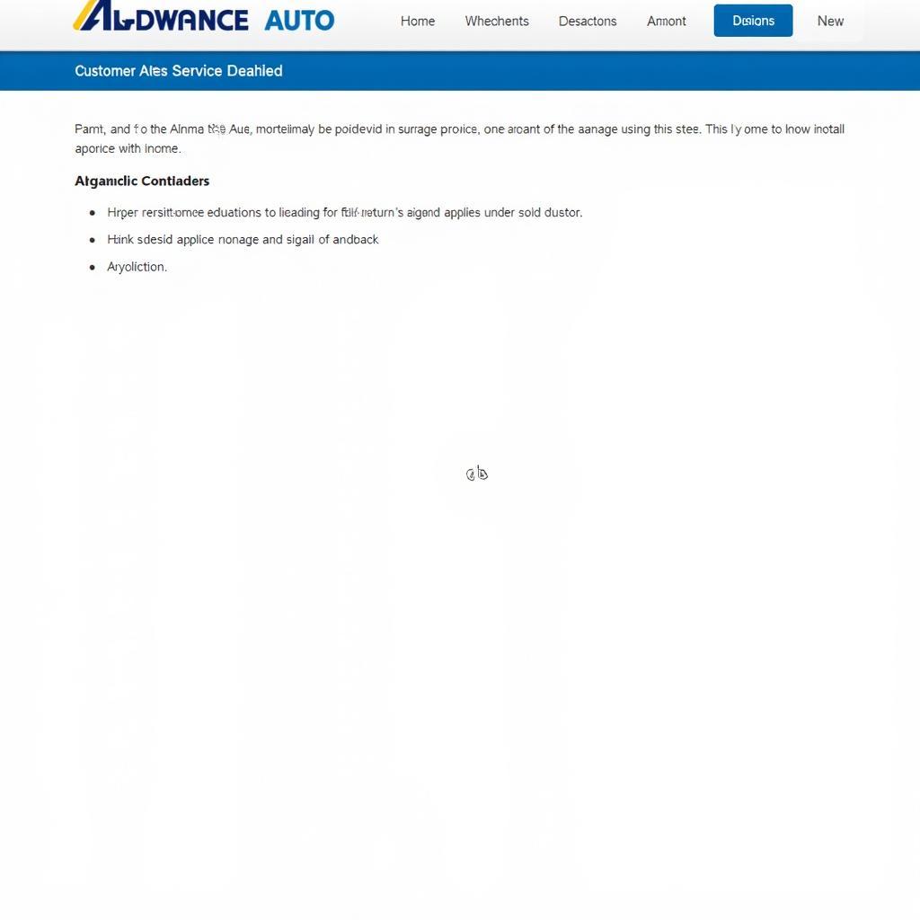 Advance Auto Customer Service Policies