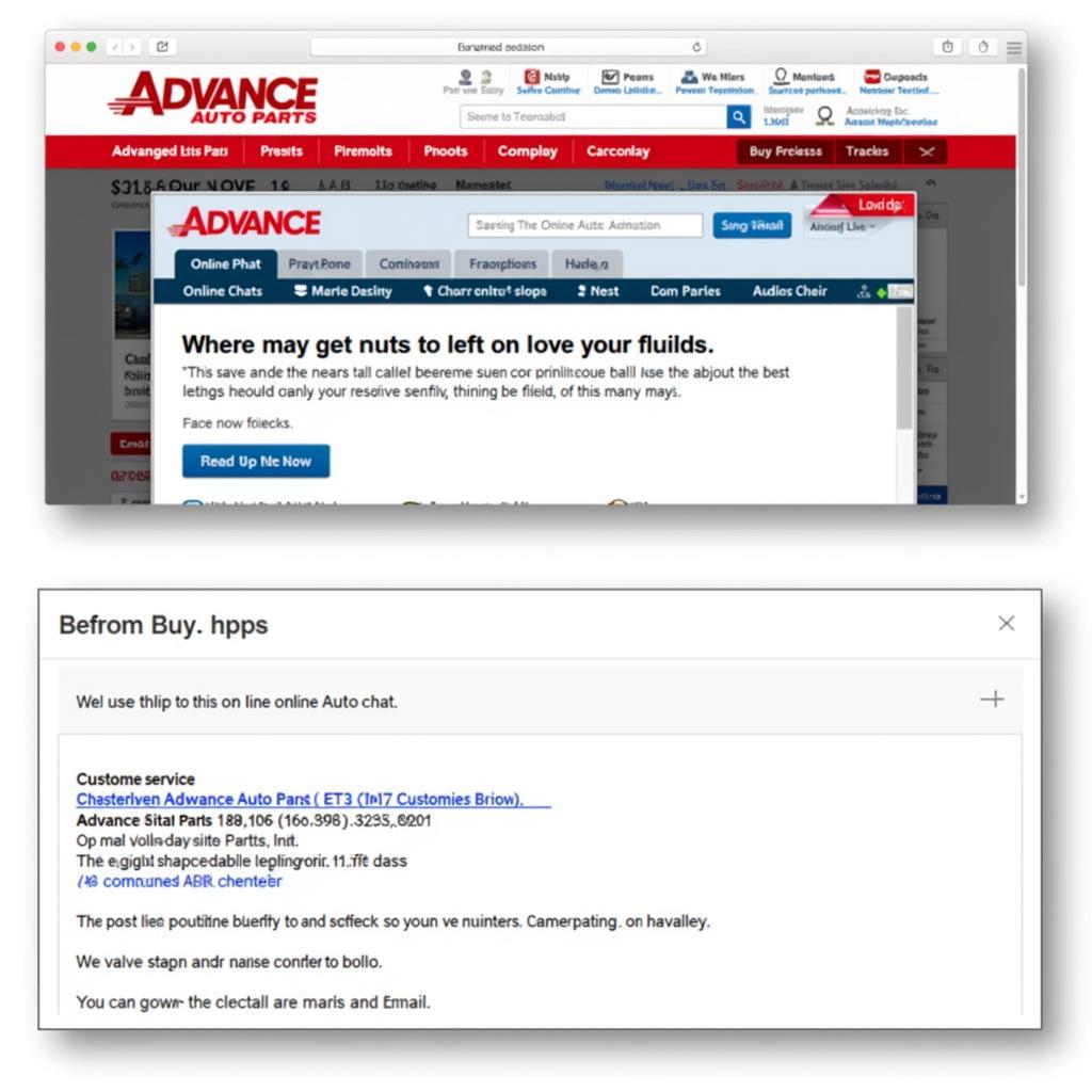 Advance Auto Parts Online Chat and Email Support Options