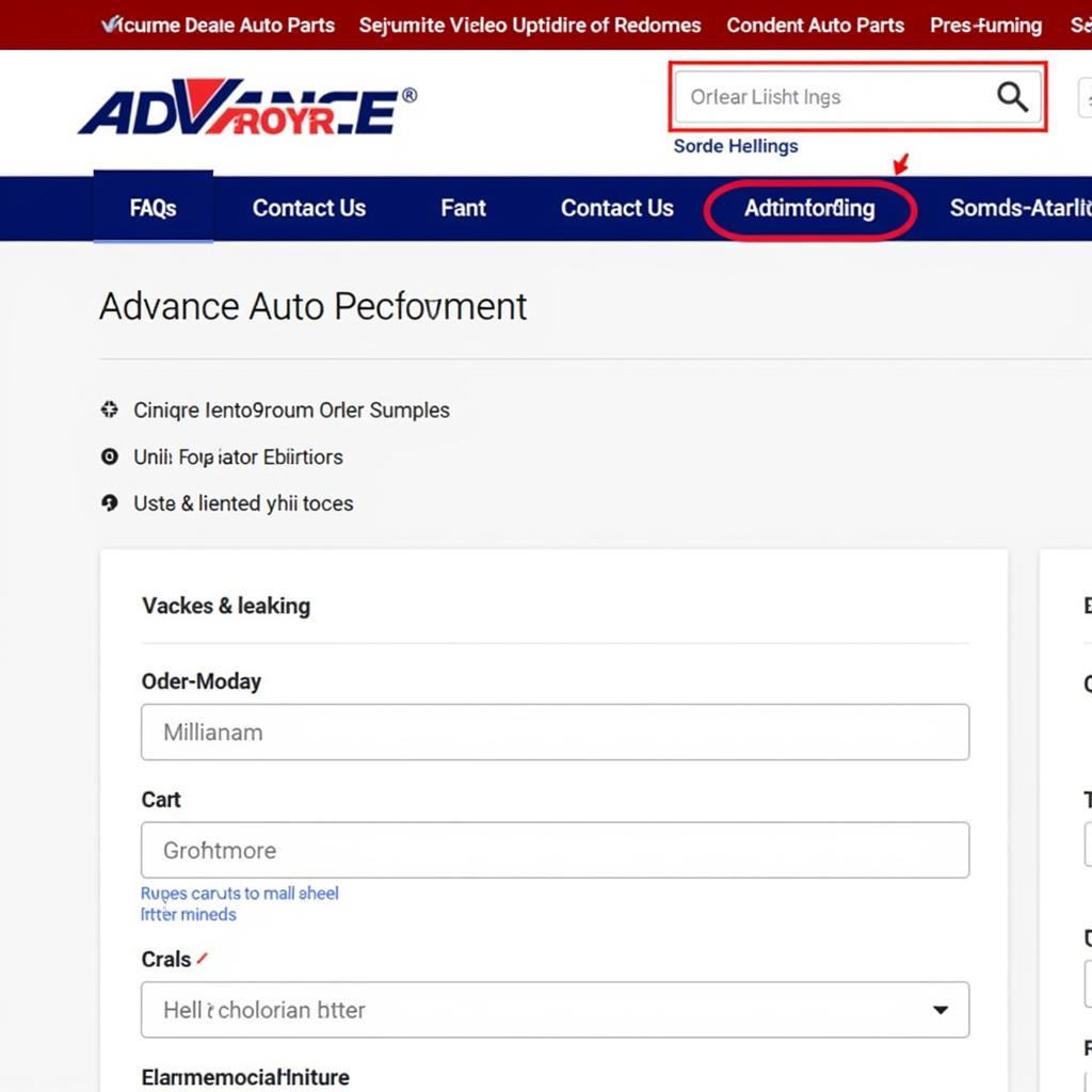 Advance Auto Parts Website Customer Service Resources