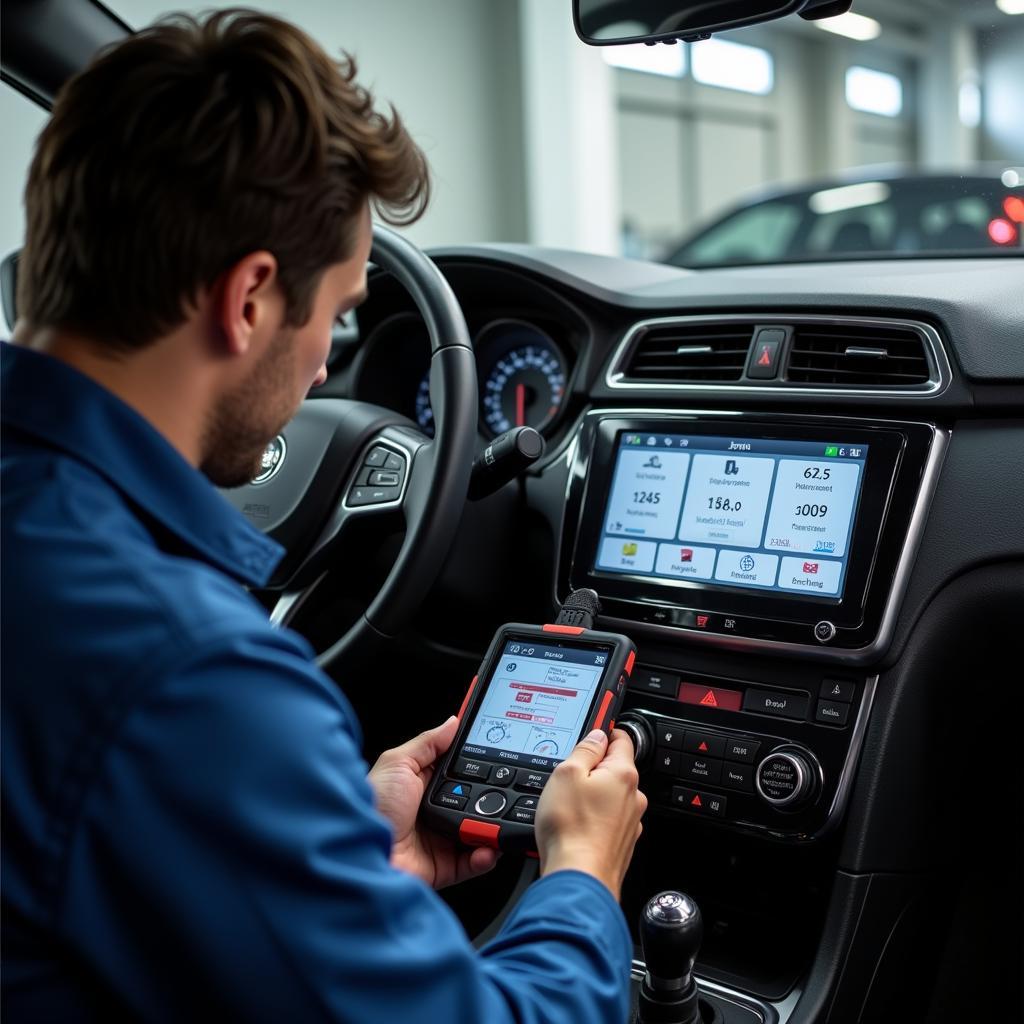 Advanced Automotive Diagnostic Tools in Use