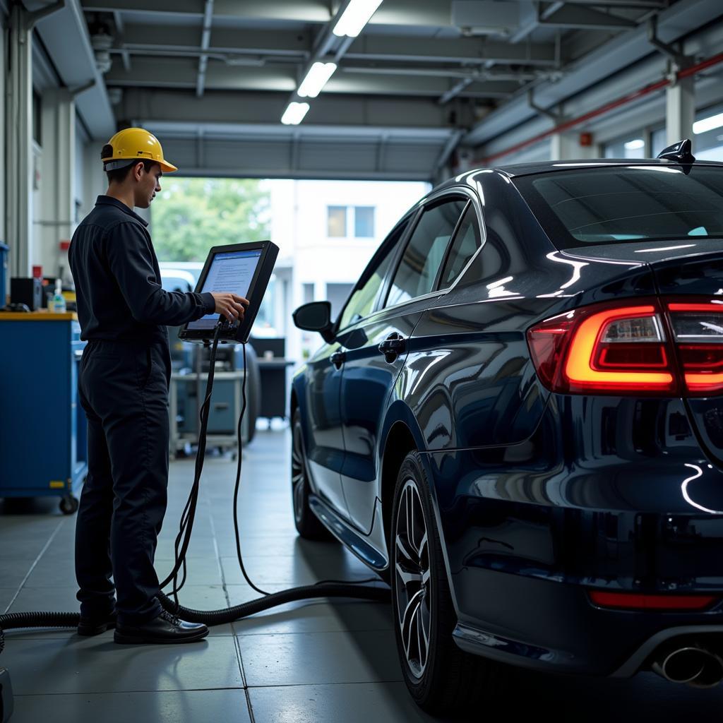 Advanced Diagnostic Tools in an Auto Service Center