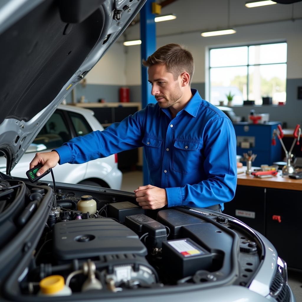 Mechanic Checking Car in Pompano Beach