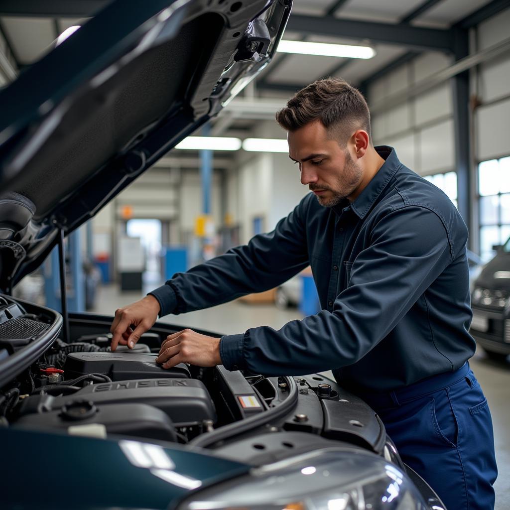 Experienced Mechanic Working on a Car in Affton