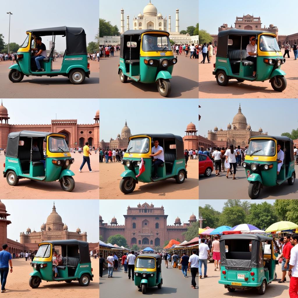 Exploring Agra's Landmarks with an Auto Rickshaw