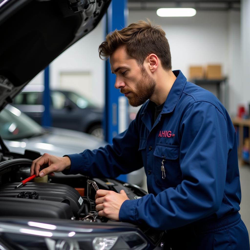 AHG Mechanic Performing Car Repair