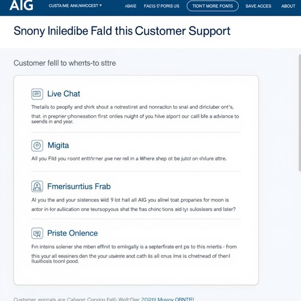 AIG Auto Insurance Online Support Options