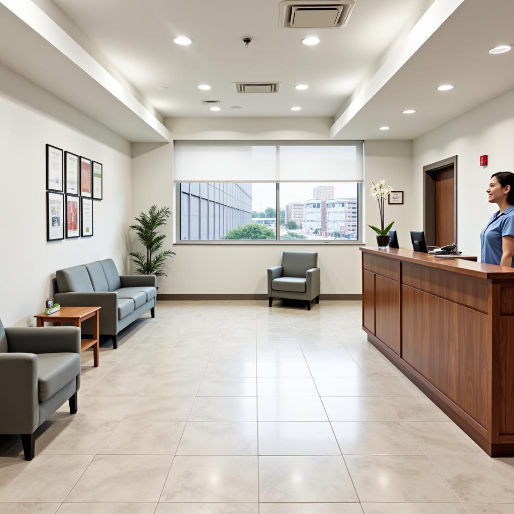 Modern and welcoming reception area at AJ Auto Service Centre