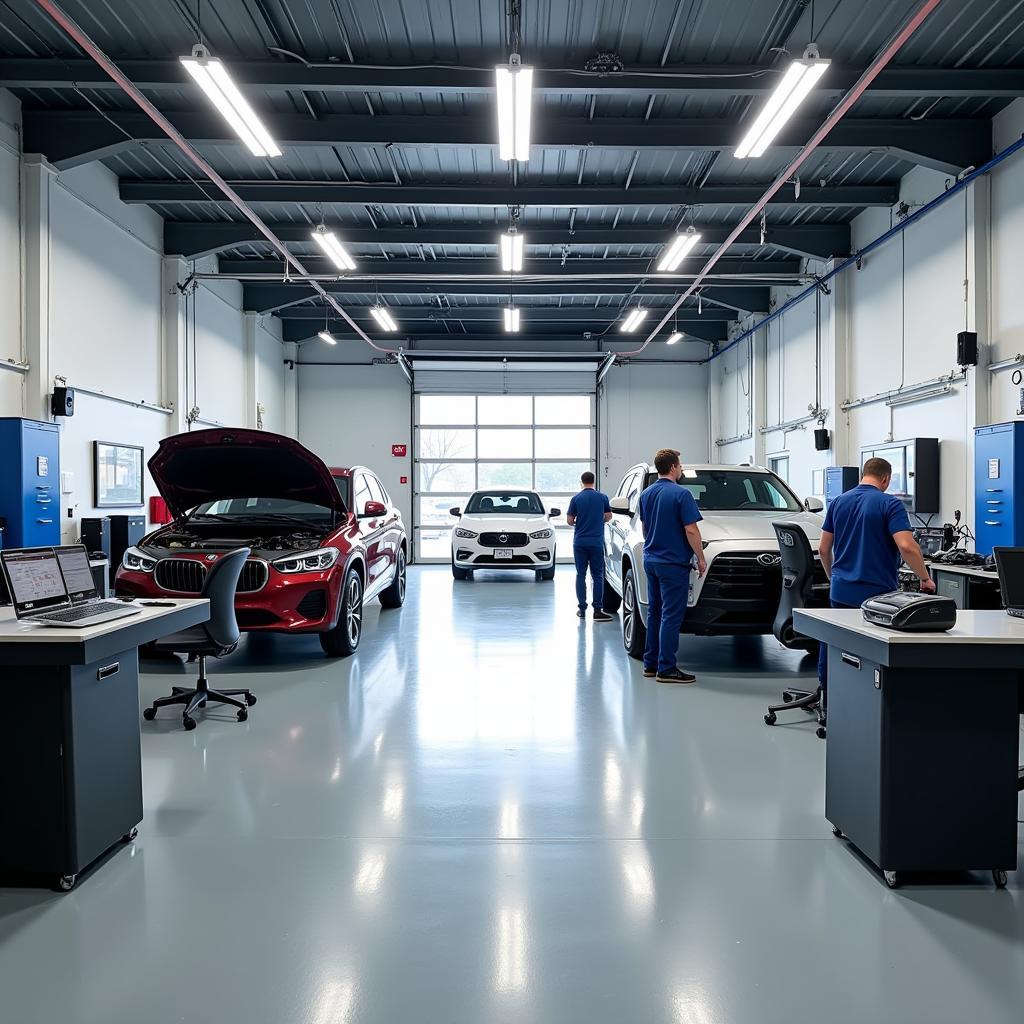 Modern and Clean AJK Auto Repair Shop Interior