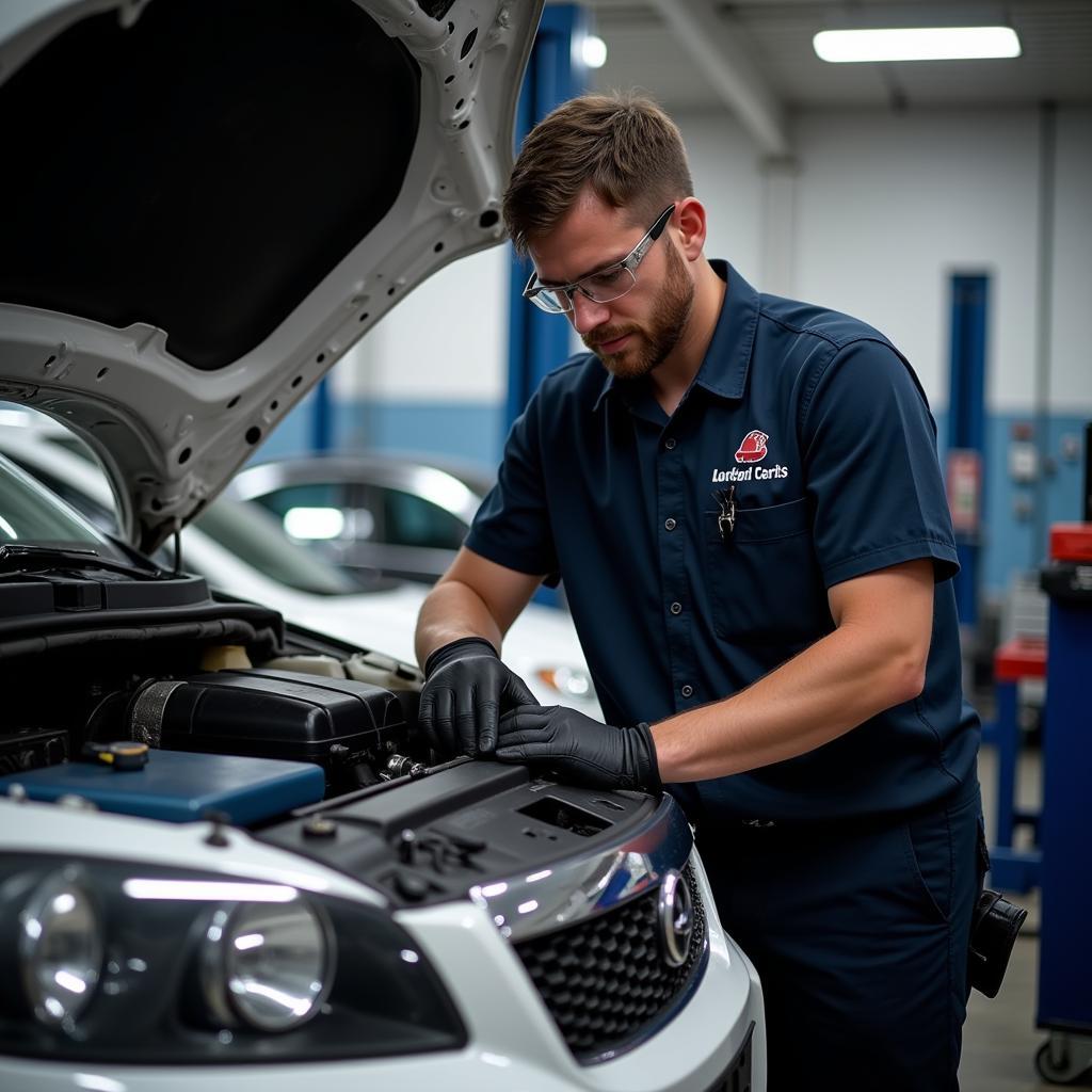 Certified technician working at albert auto service - south