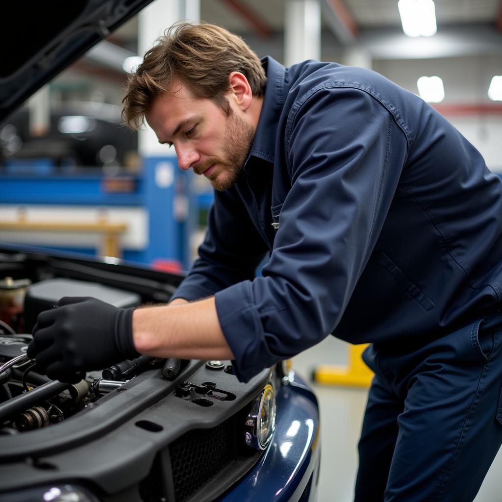 Albo Auto Service Technician at Work