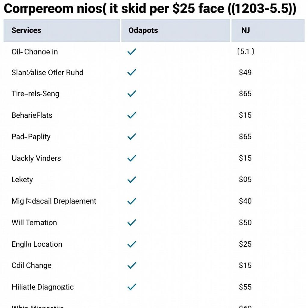 Alex Auto Service Paterson NJ Pricing Comparison