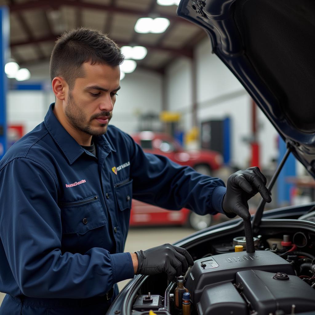 Experienced Mechanic Performing Auto Service in Alexandria