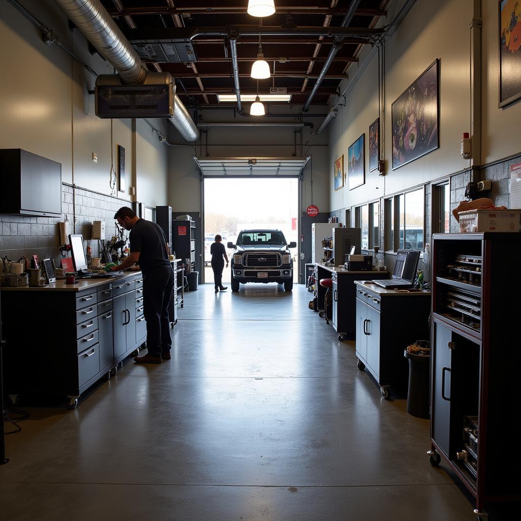 All City Auto & Service West Fargo Service Bay Photo