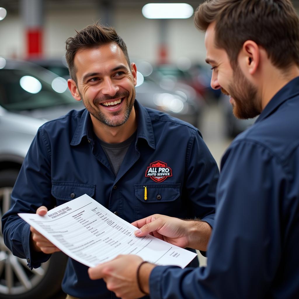 Excellent Customer Service at All Pro Auto Service