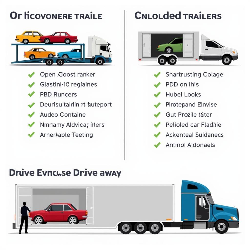 Various Auto Transport Options: Open, Enclosed, and Driveaway