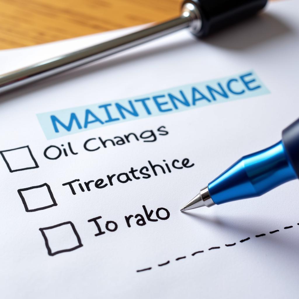 Car Maintenance Checklist