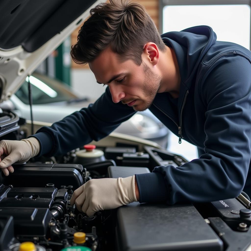 Allen's Auto Services Technician at Work in North Myrtle Beach SC