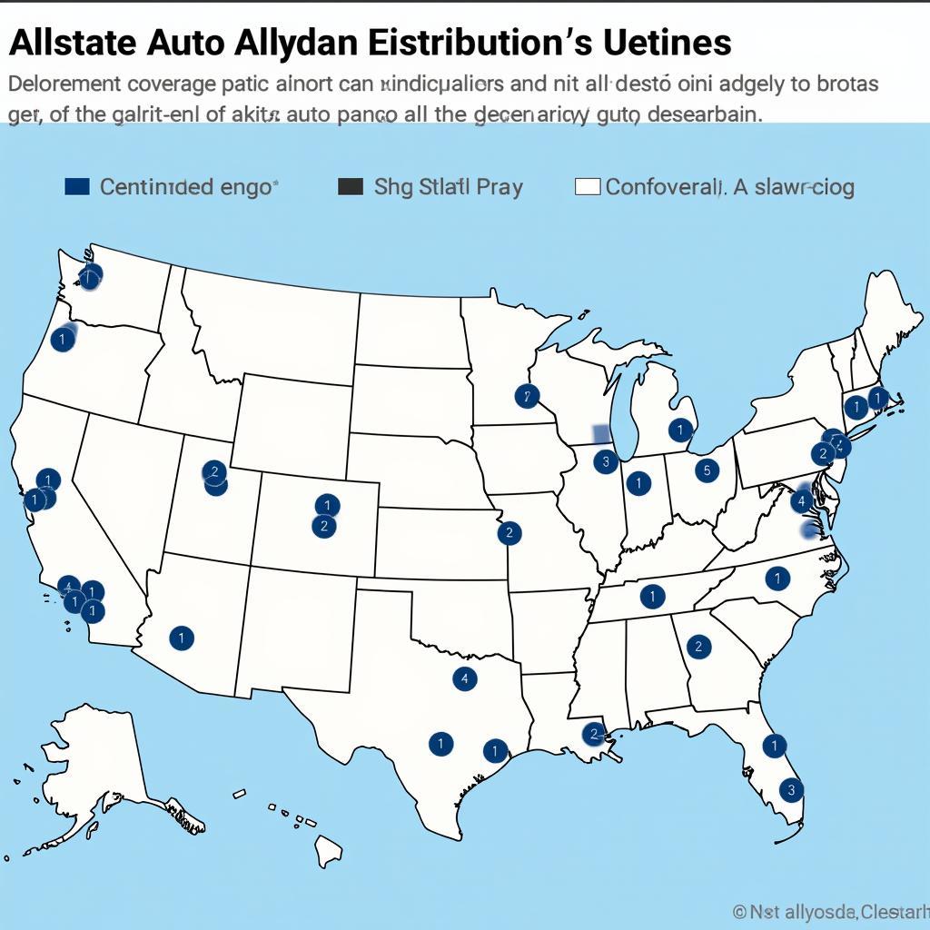 Map of Allstate Auto Buying Service Dealership Network