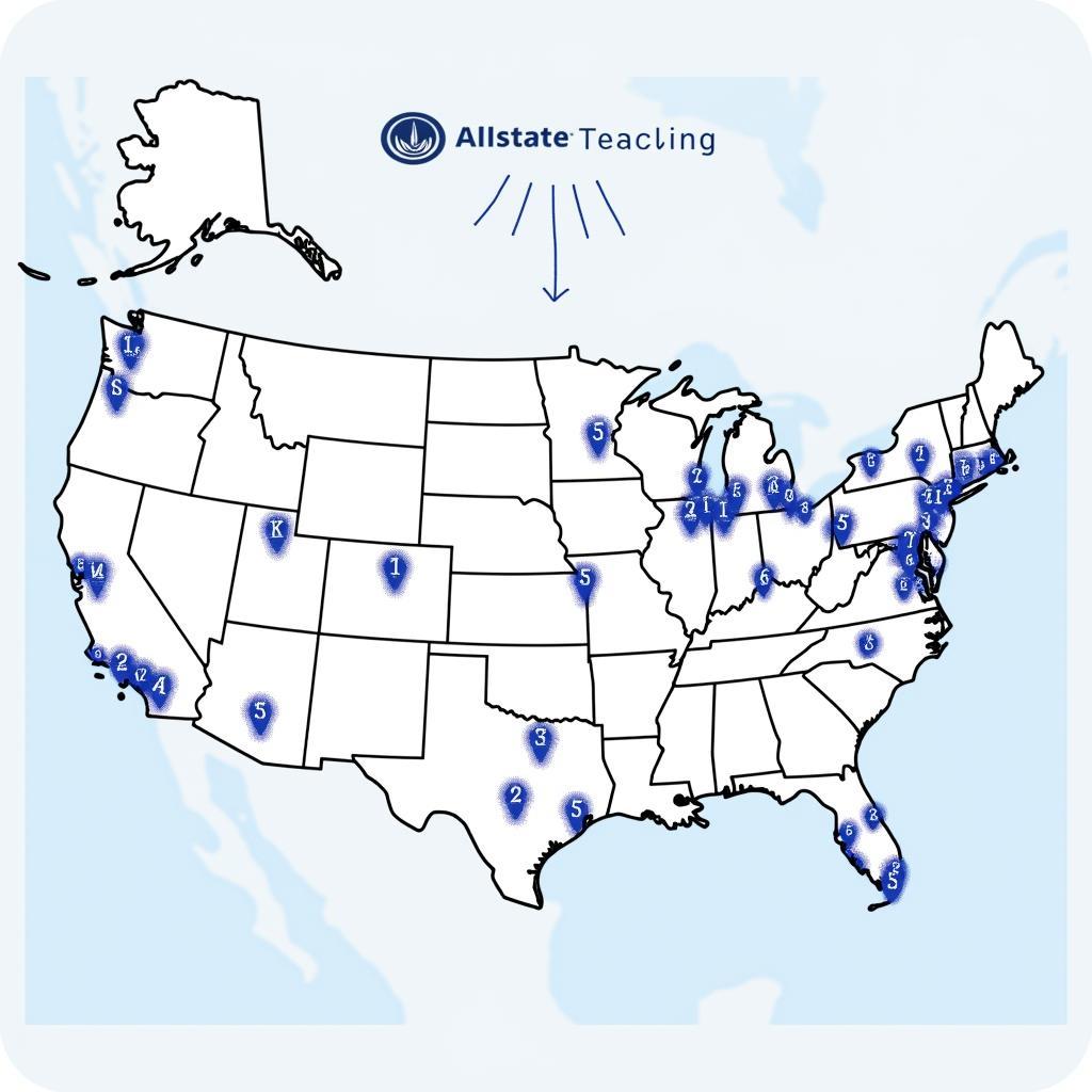 Allstate Roadside Assistance Network Map across the United States