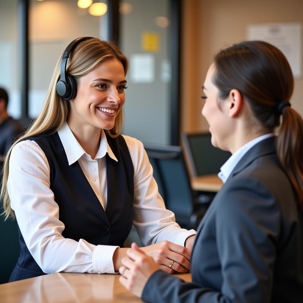 Ally Auto Customer Service Representative Assisting Customer