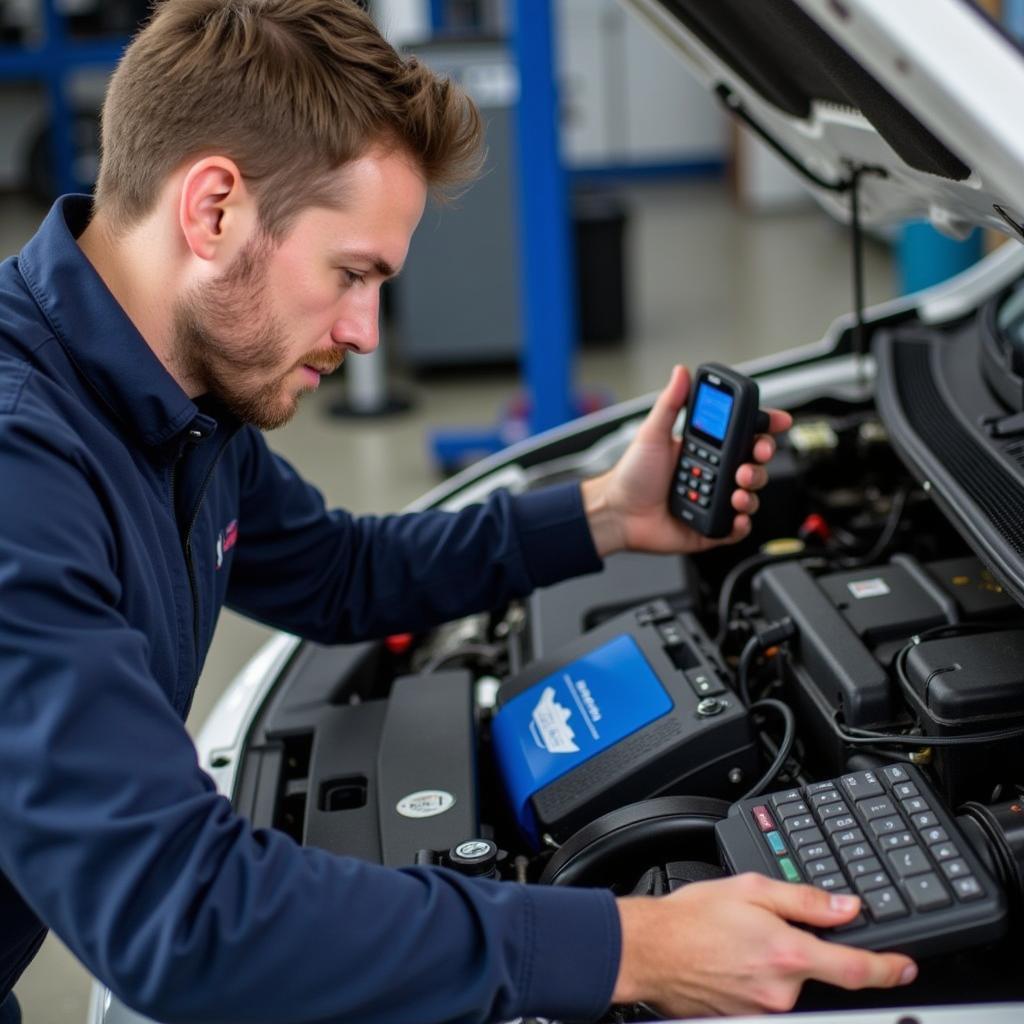 Altrincham Auto Services Diagnostics in Progress