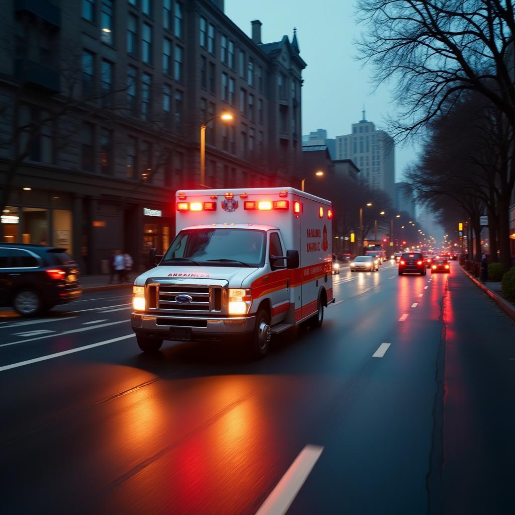 Ambulance Responding to a Medical Emergency