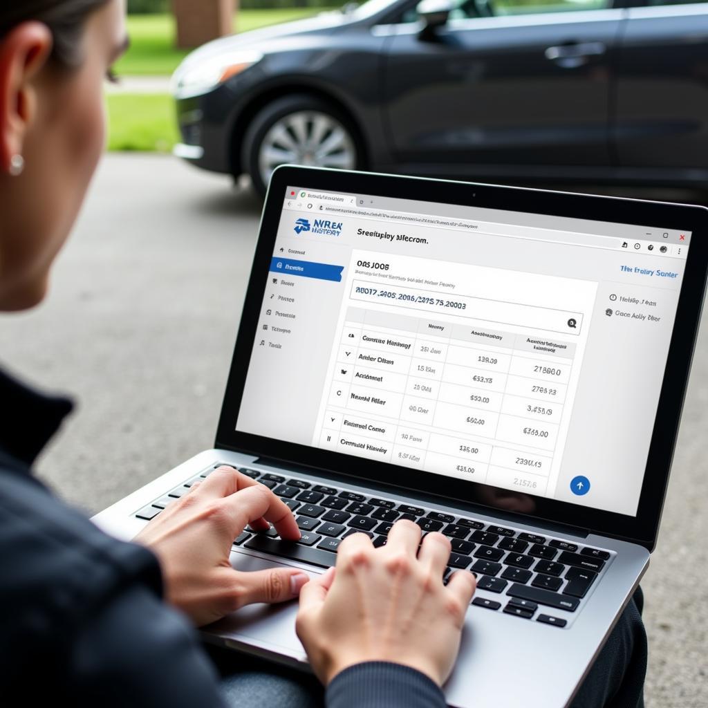 Checking the vehicle history report before an auto purchase