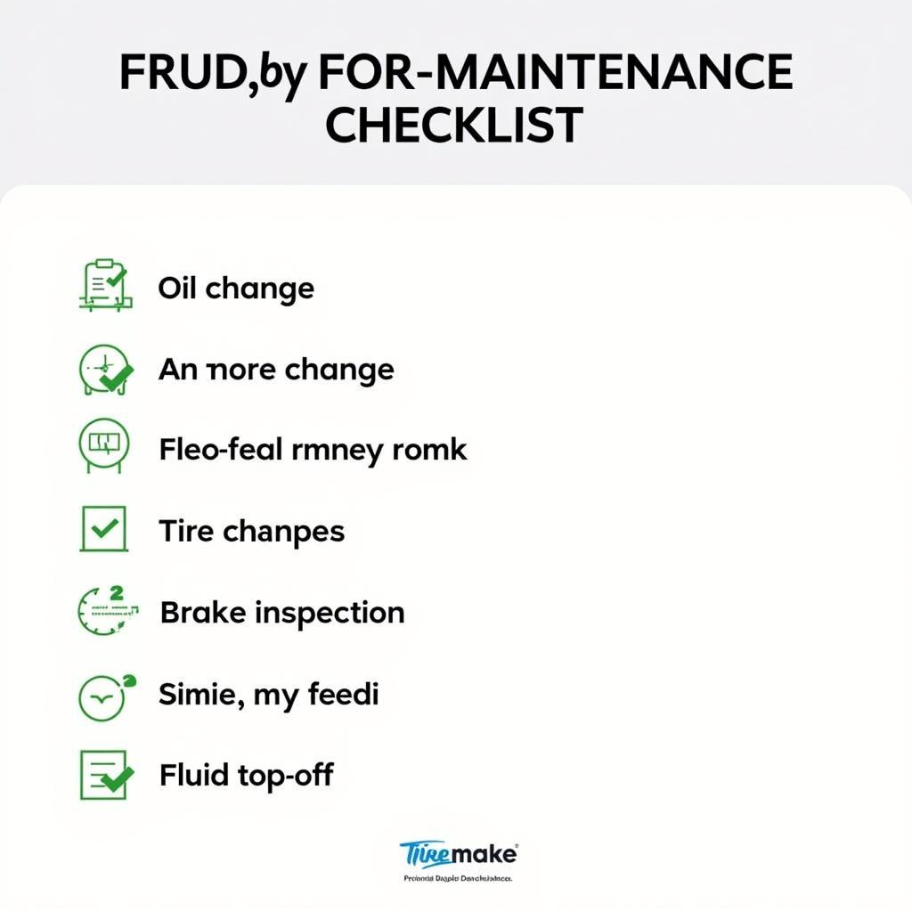 American Tire and Auto Service Maintenance Checklist