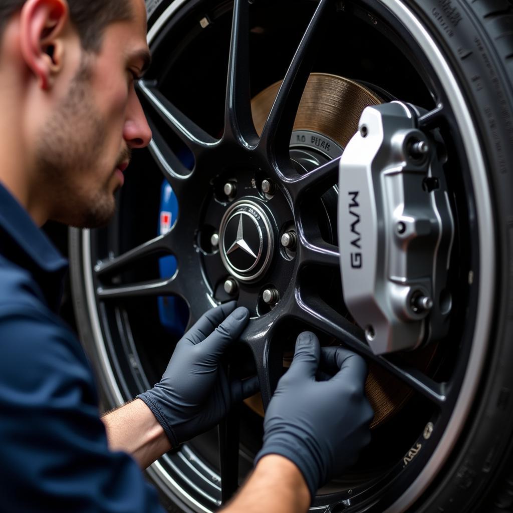 AMG Mercedes Brake Inspection