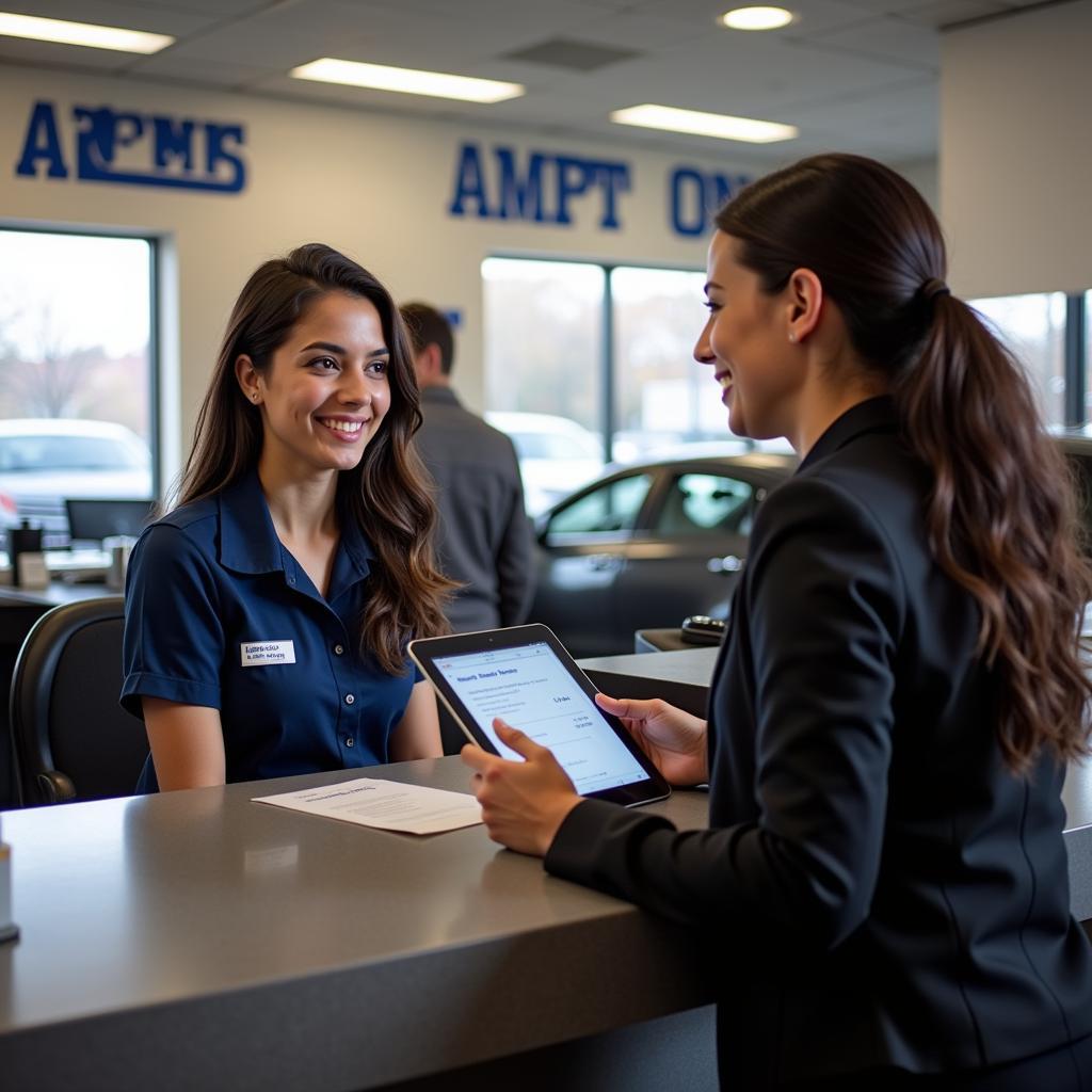 Customer Consulting with Amin's Auto Service Staff in Vancouver BC