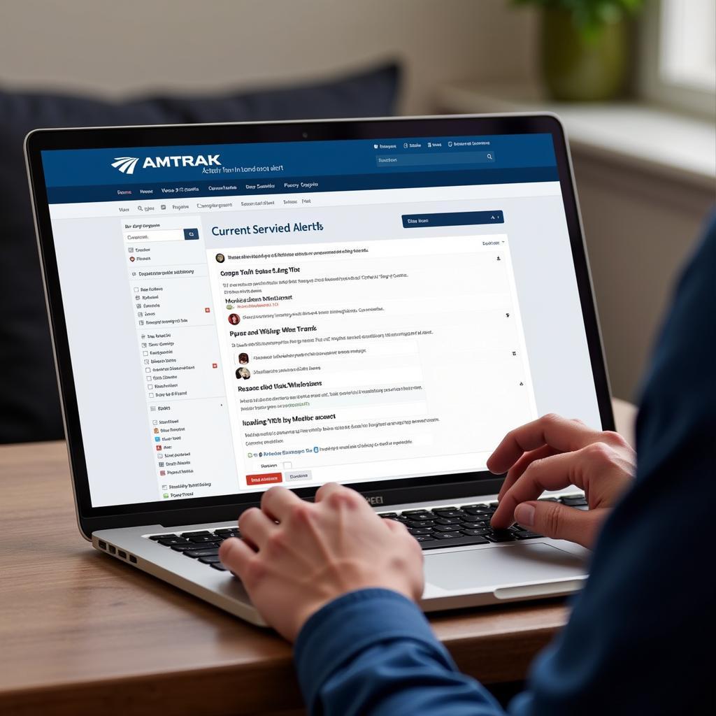 Checking Amtrak Auto Train Service Alerts on the Website