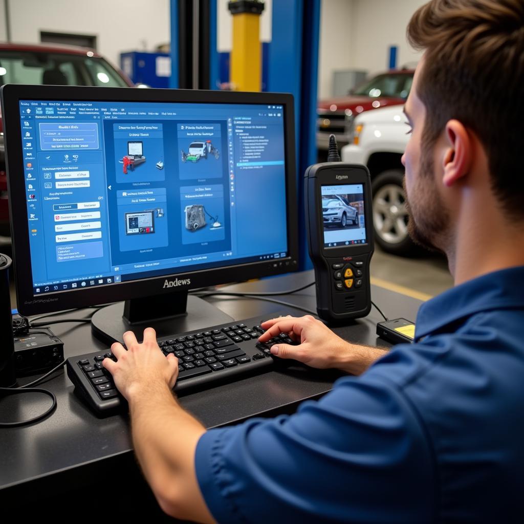 Modern Diagnostic Equipment at Andrew's Auto Service Center Los Angeles