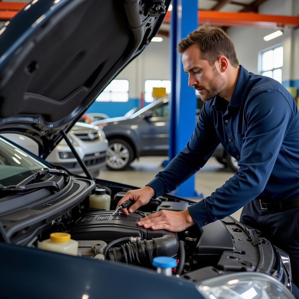 Experienced Technician Working on a Car at Andy's Auto Service St. Cloud FL