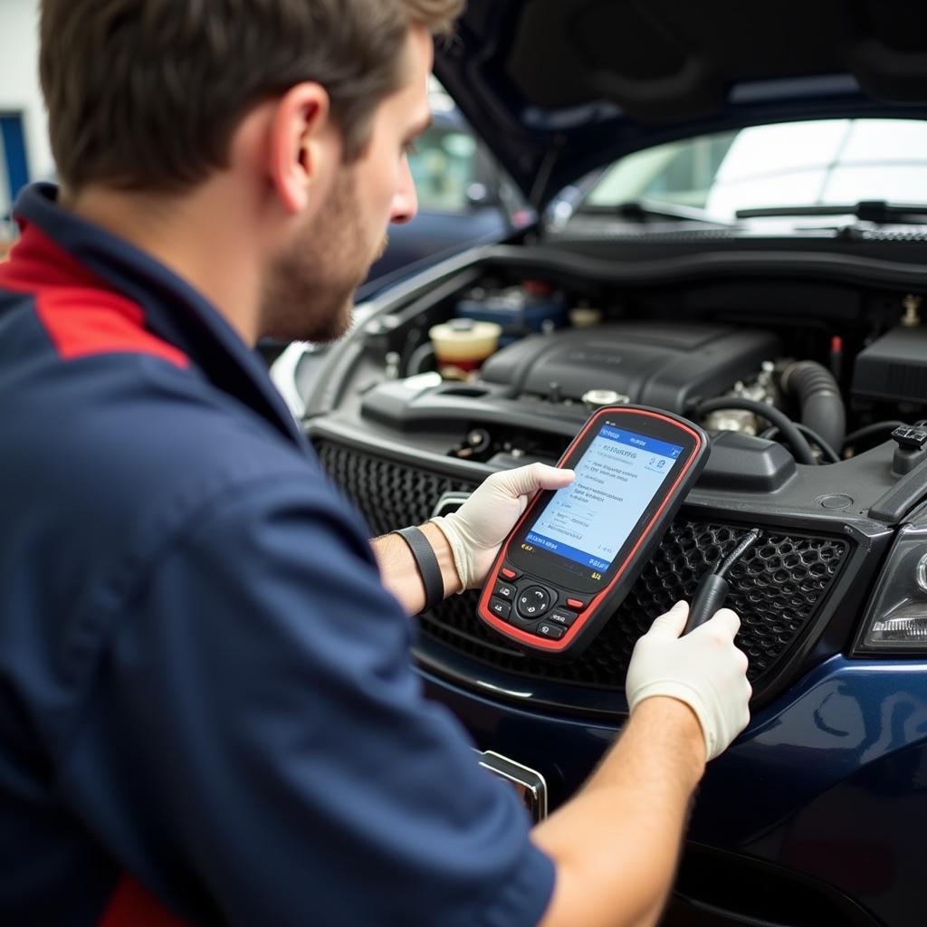 Car diagnostics at AP Auto Service in La Garde