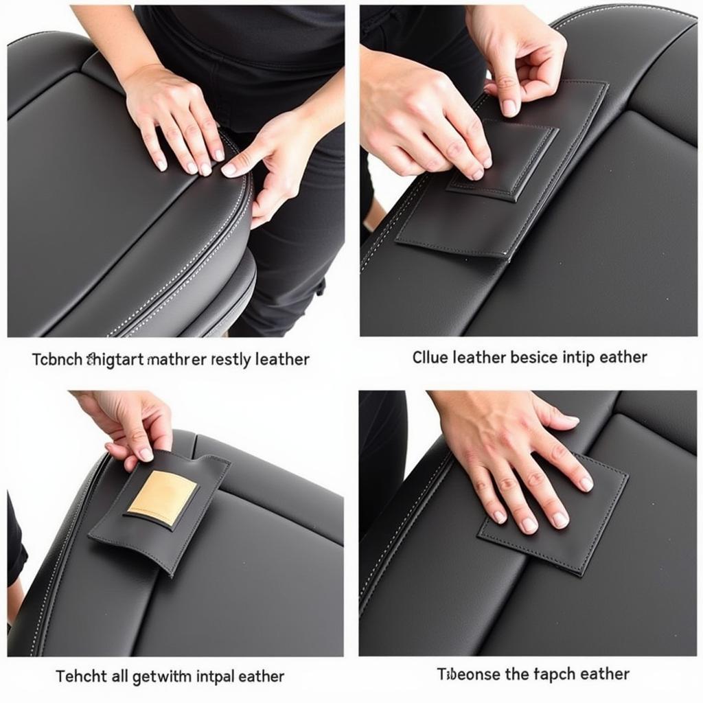 Applying a Leather Patch to a Car Seat Tear